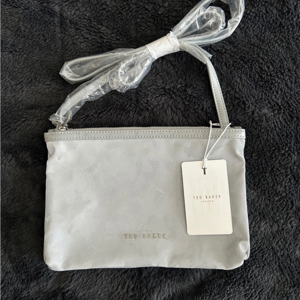 BNWT Ted baker limited edition silver camo reflective cross body bag